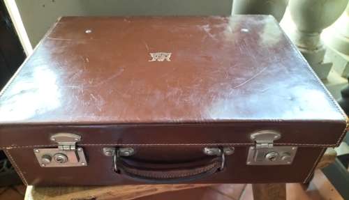 Leather Briefcase with Old SA Coat of Arms