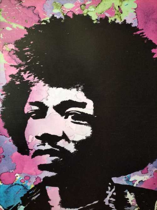Authentic Black light Jimmy Hendrix Poster