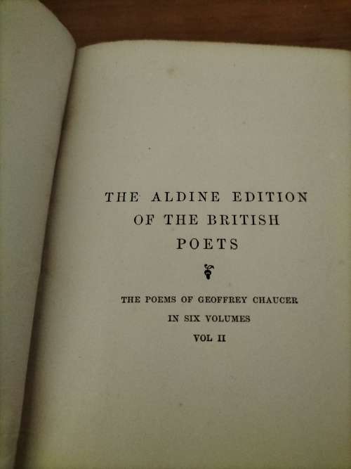 Chaucer`s Poetical Works R Morris Vol 1&11