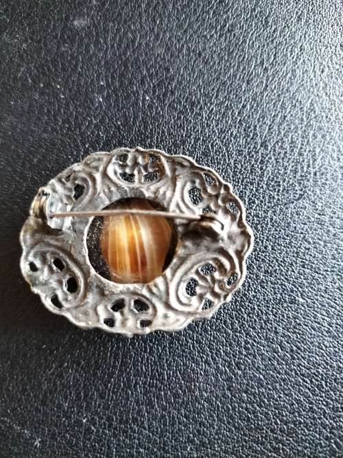 Vintage Tigers Eye Brooch