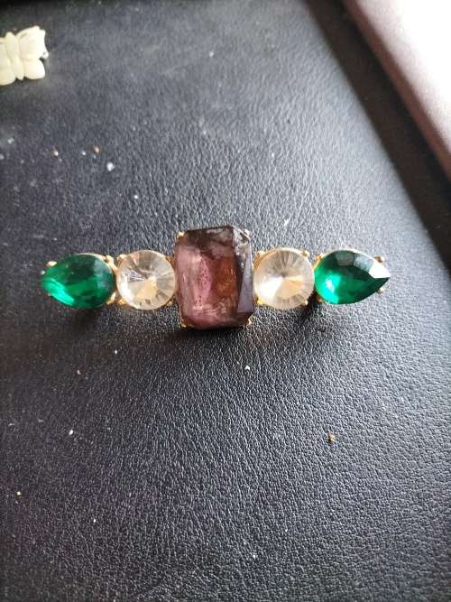 Art Deco Style Crystal Bar Brooch