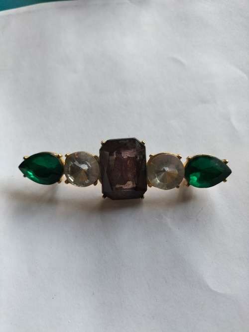 Art Deco Style Crystal Bar Brooch