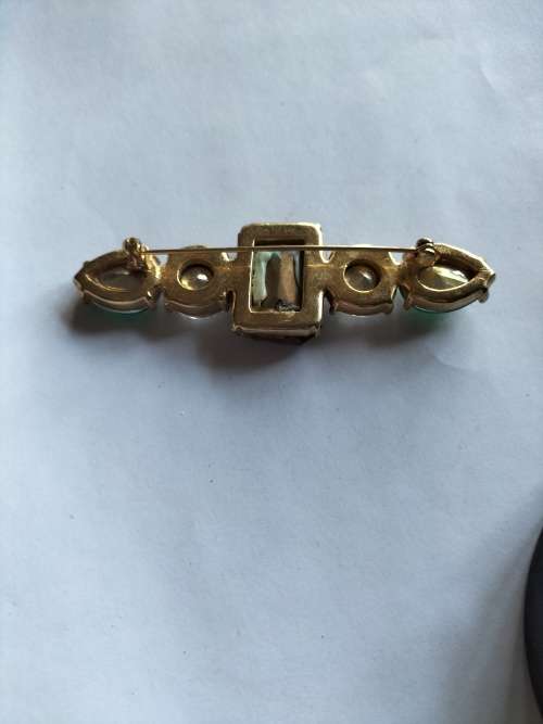 Art Deco Style Crystal Bar Brooch