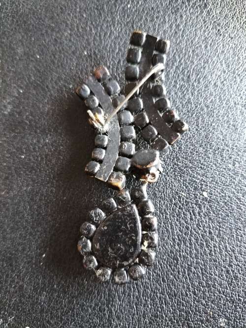 Crystal Hanging Brooch