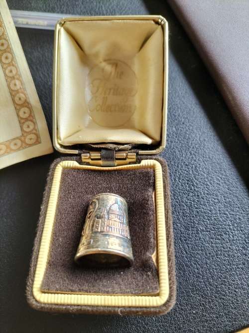 Sterling silver Thimble Commemorating The Royal Wedding of Charles and Diana