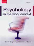 Psychology in the work context (4th Edition)