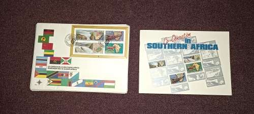 Over 200 stamps on envelopes mostly south africa