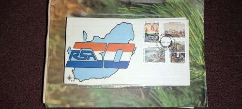 Over 200 stamps on envelopes mostly south africa