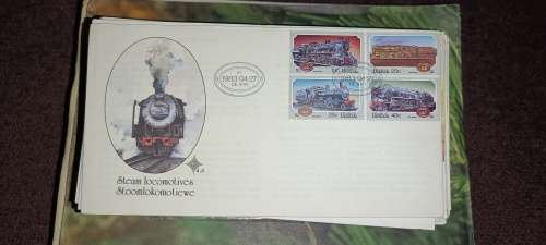Over 200 stamps on envelopes mostly south africa