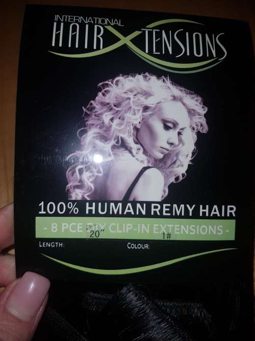 Hair extensions 8 piece (100% human hair - black/brown)
