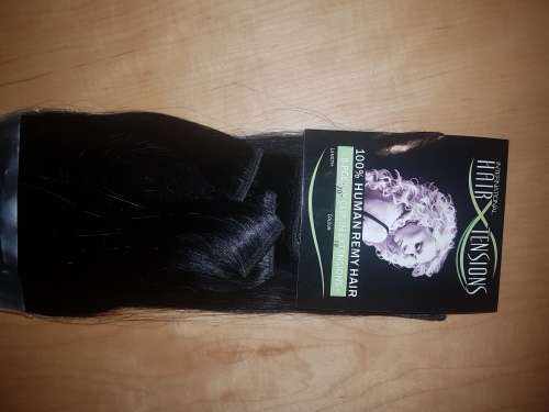 Hair extensions 8 piece (100% human hair - black/brown)