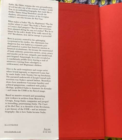Young Stalin, by Simon Sebag Montefiore. 1st Edition Hardcover in V good condition