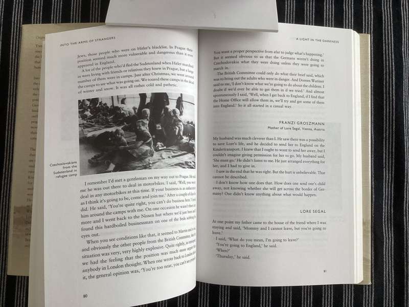Into the Arms of Strangers. Hardcover, first edition.