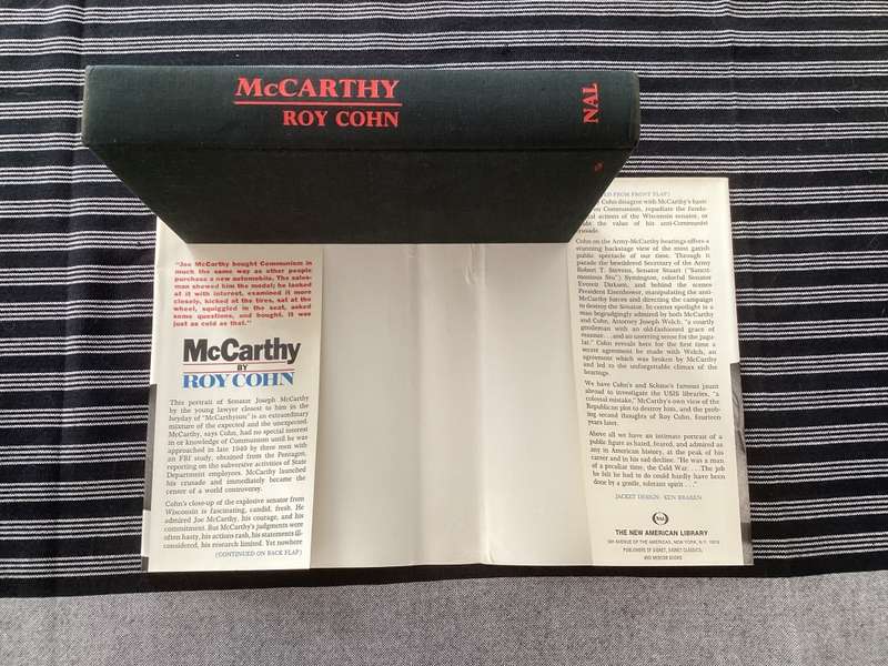 McCarthy by: Roy Cohn. Illustrated hardcover,  First Edition, First Printing.