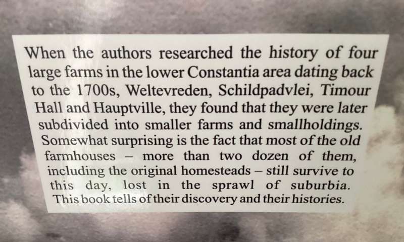 Constantias Forgotten Farms, published 2024, authored by J Cornell & S DAlton. New Condition.
