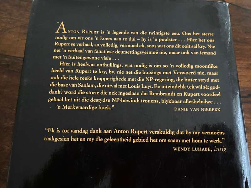 Anton Rupert n Lewensverhaal, by Ebbe Dommisse. Hardcover in Vgood condition.
