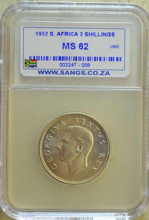 1952 2 Shilling (Florin) MS62