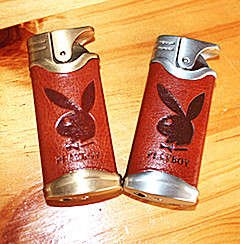 leather playboy beautiful red flame lighter