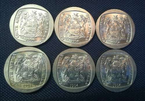Mandela inauguration R5 coins(6)unc
