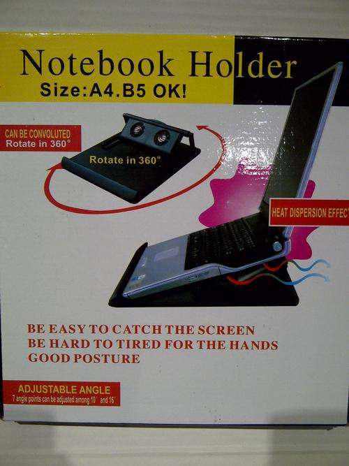NOTEBOOK HOLDER - WITH COOLING FAN!!!