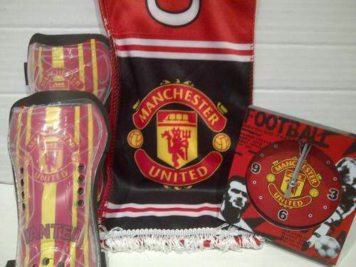 Manchester United Shin Pads, Scarf & Clock!!!