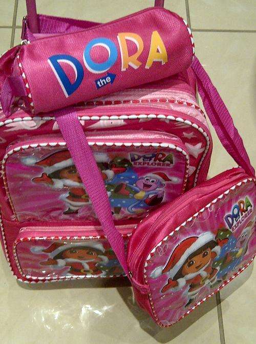 DORA THE EXPLORER SCHOOL TROLLEY BACKPACK & TWO BAGS!!!