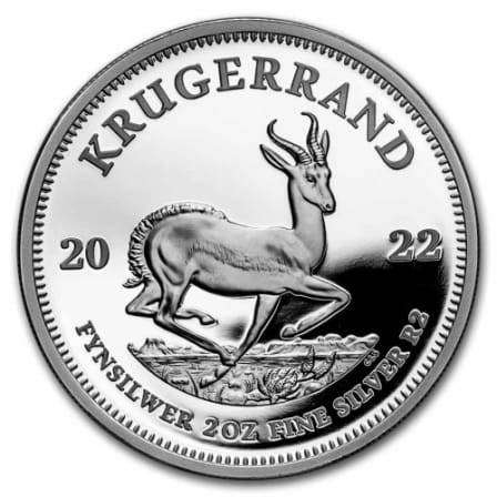 2 OZ Proof Krugerrand 2022 Silver South Africa with certificate and Box