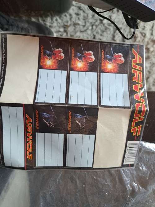 Vintage Self adhesive Airwolf Book tags