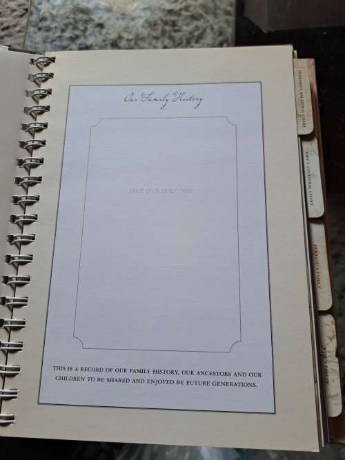 VINTAGE Family History Album Book To input family history info