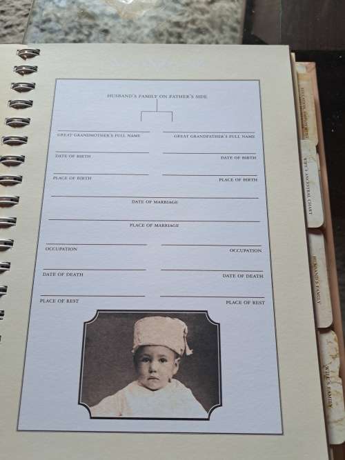 VINTAGE Family History Album Book To input family history info