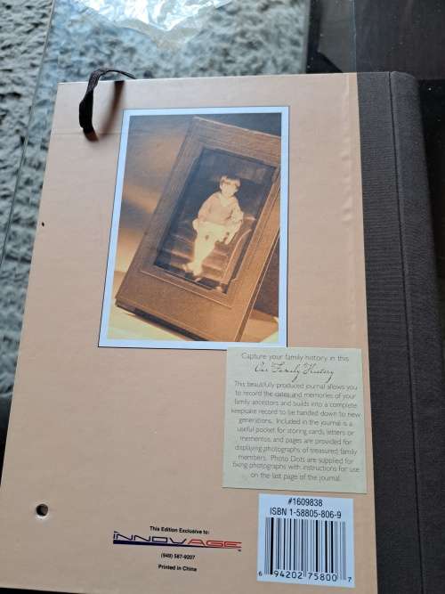 VINTAGE Family History Album Book To input family history info