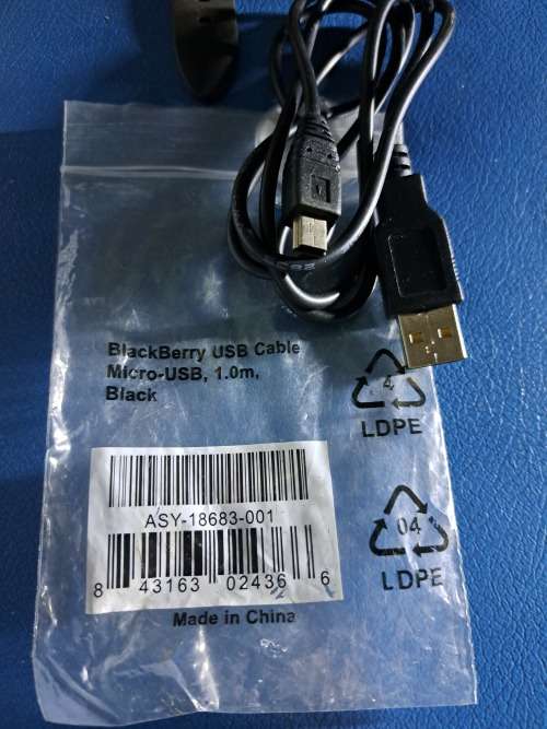 Black Berry USB Cable Micro USB 1.0m Black
