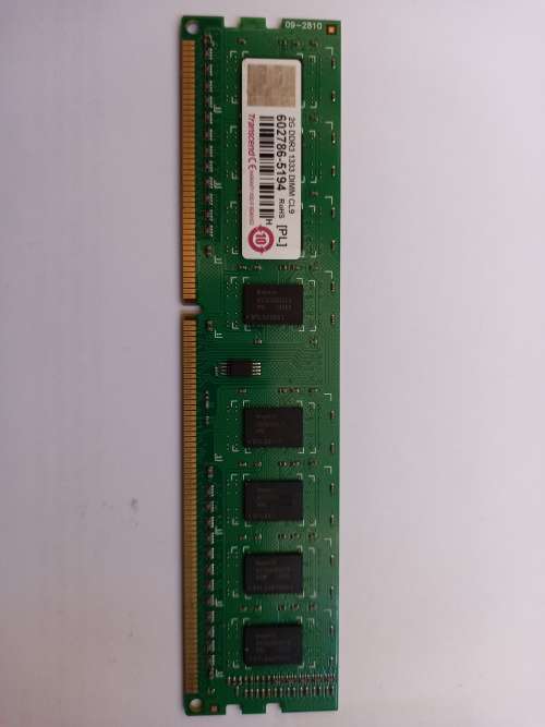Transcend DDR3 2 GB 1333 mhz DIMM Non-ECC SRX8 CL9 VINTAGE RAM
