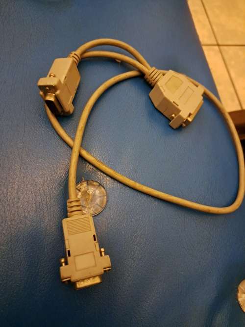 Vintage Serial Printer  Computer cables