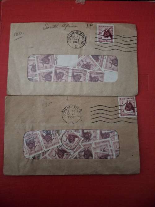 STAMPS VINTAGE COLLECTION SOUTH AFRICA STAMPS SA Mixed Stamps Wild Beast 1D Stamp RSA
