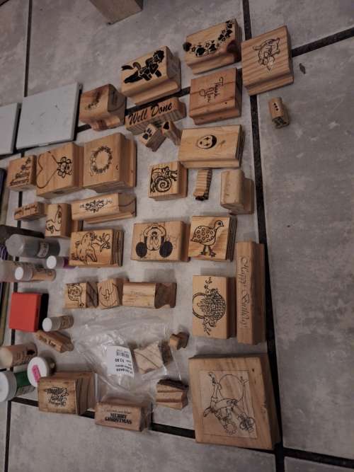 crafts stamping Vintage Arts And Crafts rubber Stamp