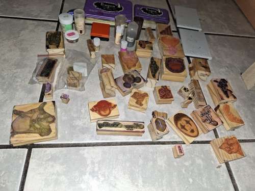 crafts stamping Vintage Arts And Crafts rubber Stamp