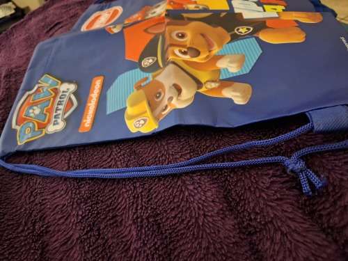 KIDS Paw Patrol Cartoon Pattern Printing Backpack Bag Drawstring Pocket Baby School Storage Bag