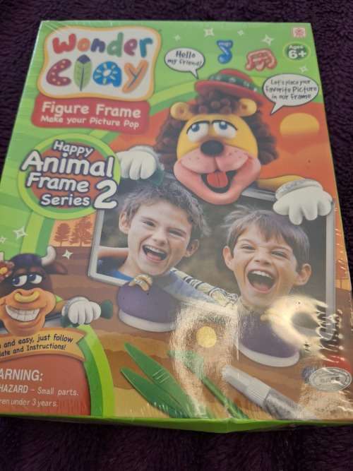 ARTS AND CRAFTD Wonder Clay Happy Animal Frame 2 Kids Arts Crafts