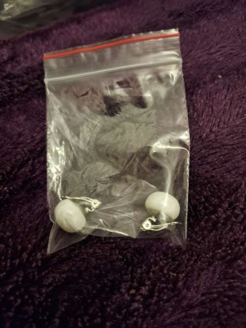 LADIES Earrings clip on white
