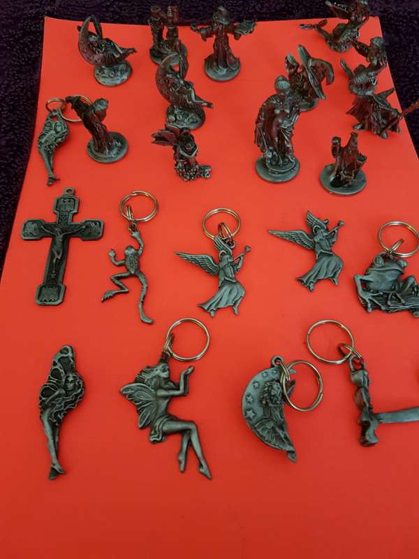 Key Ringd and Novelty Vintage antiques key chains and ornaments