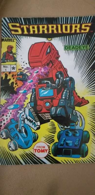 1985 Starriors Runabout + 4 Mini Comics.