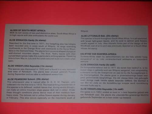 SA First Day Issue Windhoek 1981 Stamps