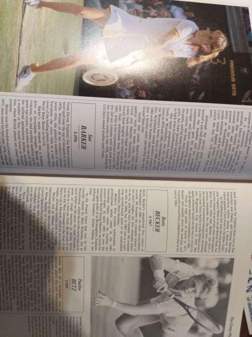Vintage STEFFI GRAF VINTAGE BOOK Tennis The Illustrated Encyclopedia of World Tennis LADIES