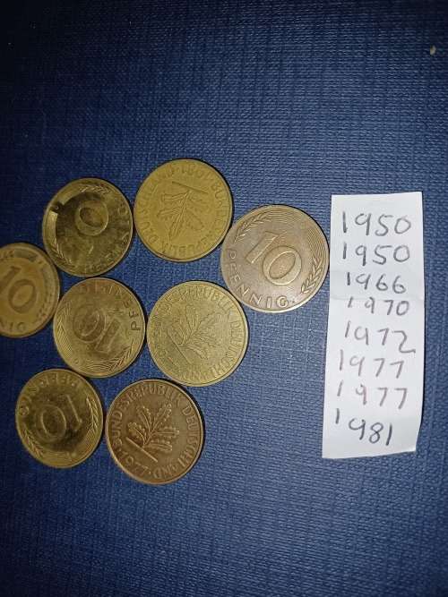 Ten Pfennigs Coin from Germany coins COINS MONEY