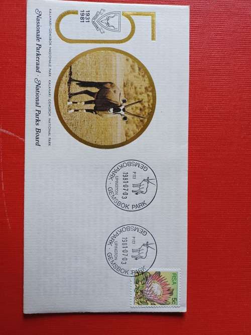 SA First Day Issue Letter National Park Board 1981 SOUTH AFRICA STAMPS