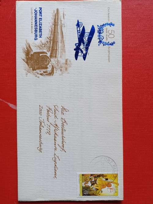 SA First Day Issue Letter Port Elizabeth 50 Years SOUTH AFRICA
