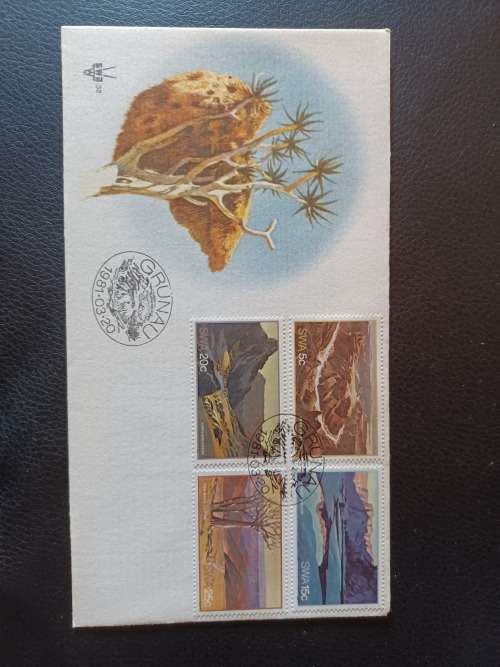 SA First Day Issue Cover letter Grunau SWA 1981 SOUTH AFRICA STAMPS