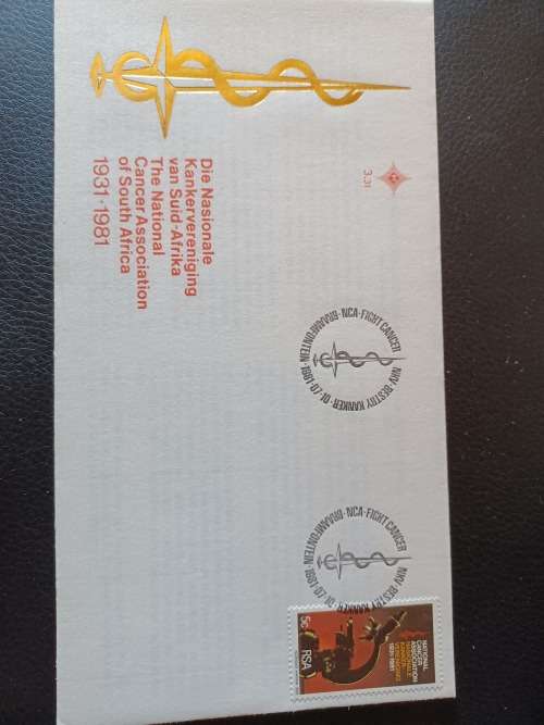SA First Day Issue Cover letter National  Cancer 1981