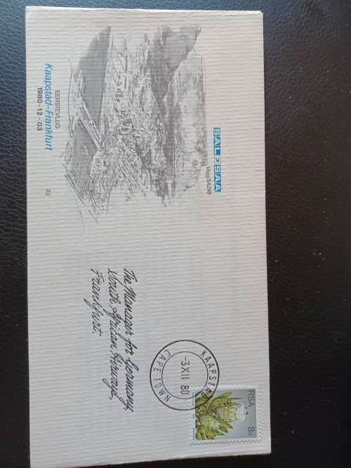 Sa First Day Issue Cover letter SAL SAA 1980 SOUTH AFRICAN STAMPS